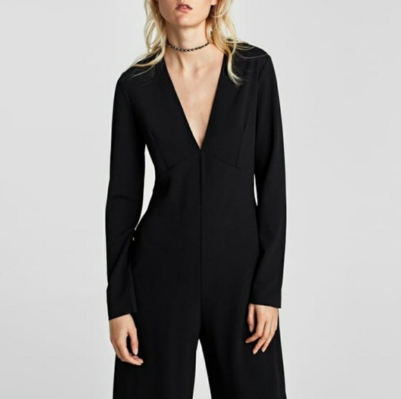 Zara Low Cut Back Ultra Chic Pant Jumpsuit - Picture 3 of 6